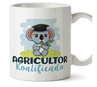 MUGFFINS Tazas para AGRICULTOR hombre - En Español - Koalificado/koalificada - 11 oz / 330 ml - Regalo original y divertido