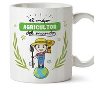 MUGFFINS Tazas para AGRICULTOR hombre - En Español - Mejor del mundo - 11 oz / 330 ml - Regalo original y divertido