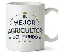 MUGFFINS Tazas para AGRICULTOR hombre - En Español - Mejor del Mundo - 11 oz / 330 ml - Regalo original y divertido