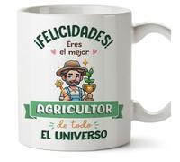 MUGFFINS Tazas para AGRICULTOR hombre - En Español - Mejor Universo Trofeo - 11 oz / 330 ml - Regalo original y divertido