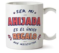 MUGFFINS Tazas para AHIJADA - En Español - Soy el único regalo que necesitas - 11 oz / 330 ml - Regalo original y divertido