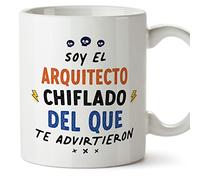 MUGFFINS Tazas para ARQUITECTO hombre - En Español - Todos te advirtieron - 11 oz / 330 ml - Regalo original y divertido