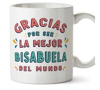 MUGFFINS Tazas para BISABUELA - En Español - Gracias por ser el mejor - 11 oz / 330 ml - Regalo original y divertido