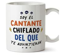 MUGFFINS Tazas para CANTANTE hombre - En Español - Todos te advirtieron - 11 oz / 330 ml - Regalo original y divertido
