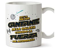MUGFFINS Tazas para CANTANTE mujer - En Español - Mejor de la Galaxia Cuando Fuerza me Acompaña - 11 oz / 330 ml - Regalo original y divertido