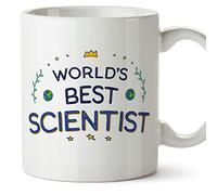 MUGFFINS Tazas para CIENTÍFICA - En Inglés - World's Best - 11 oz / 330 ml - Regalo original y divertido
