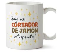 MUGFFINS Tazas para CORTADOR DE JAMON hombre - En Español - Soy estupendo! - 11 oz / 330 ml - Regalo original y divertido