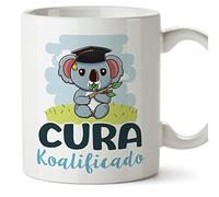 MUGFFINS Tazas para CURA hombre - En Español - Koalificado/koalificada - 11 oz / 330 ml - Regalo original y divertido