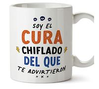MUGFFINS Tazas para CURA hombre - En Español - Todos te advirtieron - 11 oz / 330 ml - Regalo original y divertido