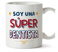 MUGFFINS Tazas para DENTISTA mujer - En Español - Soy Súper - 11 oz / 330 ml - Regalo original y divertido
