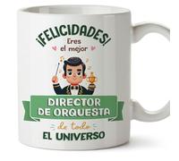 MUGFFINS Tazas para DIRECTOR DE ORQUESTA hombre - En Español - Mejor Universo Trofeo - 11 oz / 330 ml - Regalo original y divertido