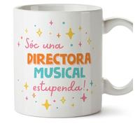 MUGFFINS Tazas para DIRECTORA MUSICAL mujer - En Catalán - Sóc estupend! - 11 oz / 330 ml - Regalo original y divertido