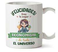 MUGFFINS Tazas para ECONOMISTA mujer - En Español - Mejor Universo Trofeo - 11 oz / 330 ml - Regalo original y divertido