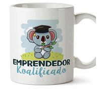 MUGFFINS Tazas para EMPRENDEDOR hombre - En Español - Koalificado/koalificada - 11 oz / 330 ml - Regalo original y divertido