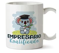 MUGFFINS Tazas para EMPRESARIO hombre - En Español - Koalificado/koalificada - 11 oz / 330 ml - Regalo original y divertido