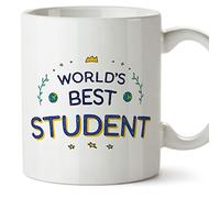 MUGFFINS Tazas para ESTUDIANTE - En Inglés - World's Best - 11 oz / 330 ml - Regalo original y divertido