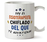 MUGFFINS Tazas para FISIOTERAPEUTA hombre - En Español - Todos te advirtieron - 11 oz / 330 ml - Regalo original y divertido