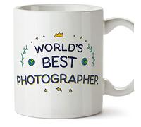 MUGFFINS Tazas para FOTÓGRAFA - En Inglés - World's Best - 11 oz / 330 ml - Regalo original y divertido