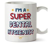 MUGFFINS Tazas para HIGIENISTA DENTAL - En Inglés - - 11 oz / 330 ml - Regalo original y divertido