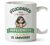 MUGFFINS Tazas para INFLUENCER mujer - En Español - Mejor Universo Trofeo - 11 oz / 330 ml - Regalo original y divertido