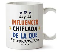 MUGFFINS Tazas para INFLUENCER mujer - En Español - Todos te advirtieron - 11 oz / 330 ml - Regalo original y divertido