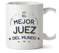 MUGFFINS Tazas para JUEZ hombre - En Español - Mejor del Mundo - 11 oz / 330 ml - Regalo original y divertido