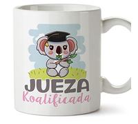 MUGFFINS Tazas para JUEZA mujer - En Español - Koalificado/koalificada - 11 oz / 330 ml - Regalo original y divertido