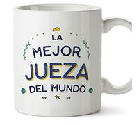MUGFFINS Tazas para JUEZA mujer - En Español - Mejor del Mundo - 11 oz / 330 ml - Regalo original y divertido