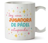 MUGFFINS Tazas para JUGADORA DE PADEL mujer - En Español - Soy estupendo! - 11 oz / 330 ml - Regalo original y divertido