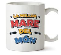 MUGFFINS Tazas para MADRE/MAMÁ - En Catalán - Millor del Món! - 11 oz / 330 ml - Regalo original y divertido