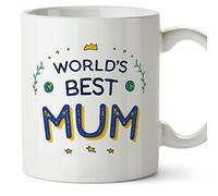 MUGFFINS Tazas para MADRE/MAMÁ - En Inglés - World's Best - 11 oz / 330 ml - Regalo original y divertido