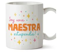 MUGFFINS Tazas para MAESTRA mujer - En Español - Soy estupendo! - 11 oz / 330 ml - Regalo original y divertido