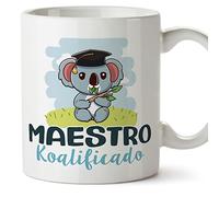 MUGFFINS Tazas para MAESTRO hombre - En Español - Koalificado/koalificada - 11 oz / 330 ml - Regalo original y divertido