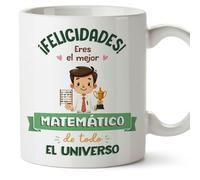 MUGFFINS Tazas para MATEMÁTICO hombre - En Español - Mejor Universo Trofeo - 11 oz / 330 ml - Regalo original y divertido
