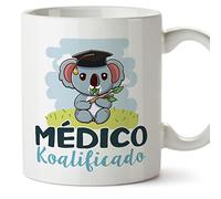 MUGFFINS Tazas para MÉDICO hombre - En Español - Koalificado/koalificada - 11 oz / 330 ml - Regalo original y divertido