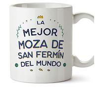 MUGFFINS Tazas para MOZA DE SAN FERMIN mujer - En Español - Mejor del Mundo - 11 oz / 330 ml - Regalo original y divertido