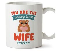 MUGFFINS Tazas para MUJER/ESPOSA - En Inglés - You Are the Beary Best - 11 oz / 330 ml - Regalo original y divertido