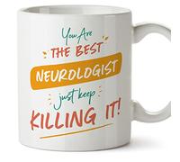 MUGFFINS Tazas para NEURÓLOGA mujer - En Inglés - You are the best keep killing it - 11 oz / 330 ml - Regalo original y divertido