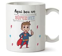 MUGFFINS Tazas para NIETO - En Catalán - Super Família - 11 oz / 330 ml - Regalo original y divertido