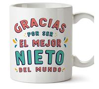 MUGFFINS Tazas para NIETO - En Español - Gracias por ser el mejor - 11 oz / 330 ml - Regalo original y divertido
