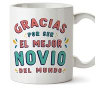 MUGFFINS Tazas para NOVIO - En Español - Gracias por ser el mejor - 11 oz / 330 ml - Regalo original y divertido