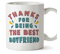 MUGFFINS Tazas para NOVIO - En Inglés - Thanks for being the best - 11 oz / 330 ml - Regalo original y divertido