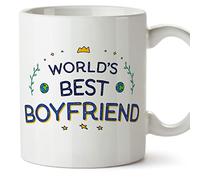 MUGFFINS Tazas para NOVIO - En Inglés - World's Best - 11 oz / 330 ml - Regalo original y divertido