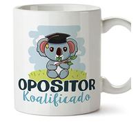 MUGFFINS Tazas para OPOSITOR hombre - En Español - Koalificado/koalificada - 11 oz / 330 ml - Regalo original y divertido