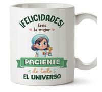 MUGFFINS Tazas para PACIENTE mujer - En Español - Mejor Universo Trofeo - 11 oz / 330 ml - Regalo original y divertido