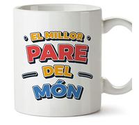 MUGFFINS Tazas para PADRE/PAPÁ - En Catalán - Millor del Món! - 11 oz / 330 ml - Regalo original y divertido