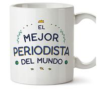 MUGFFINS Tazas para PERIODISTA hombre - En Español - Mejor del Mundo - 11 oz / 330 ml - Regalo original y divertido