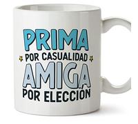 MUGFFINS Tazas para PRIMA - En Español - Por Casuaildad Amigo Por Elección - 11 oz / 330 ml - Regalo original y divertido