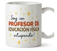 MUGFFINS Tazas para PROFESOR DE EDUCACION FÍSICA hombre - En Español - Soy estupendo! - 11 oz / 330 ml - Regalo original y divertido