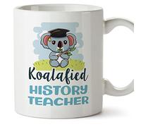 MUGFFINS Tazas para PROFESOR DE HISTORIA hombre - En Inglés - Koalafied - 11 oz / 330 ml - Regalo original y divertido